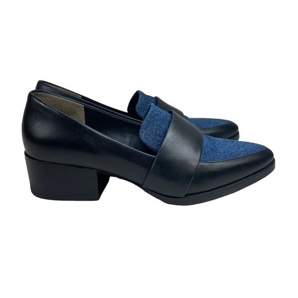 3.1 Phillip Lim Quinn Denim & Leather Loafers 37 / 7 - Picture 1 of 11